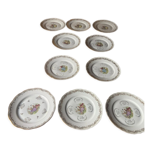 assiettes porcelaine