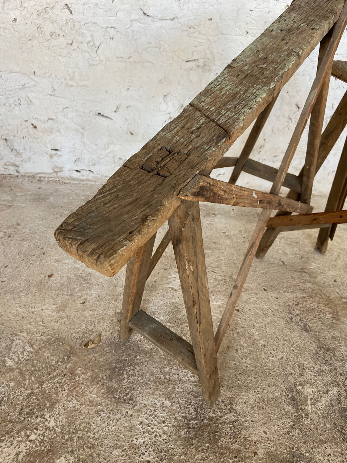 Pair of old workshop trestles