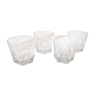 Set 4 whisky glasses 70s