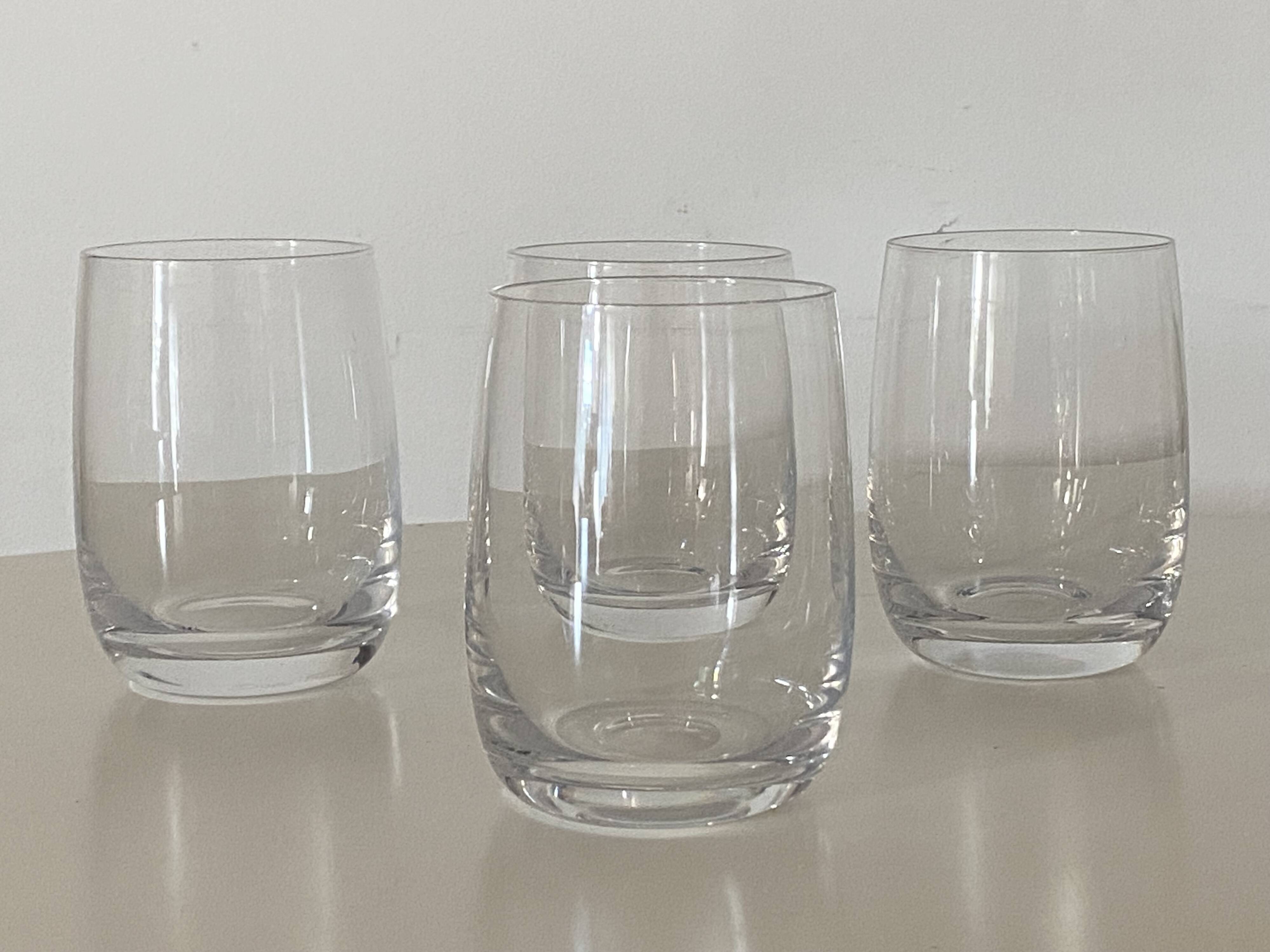 4 crystal whisky glasses by Daum