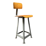 High industrial metal workshop chair