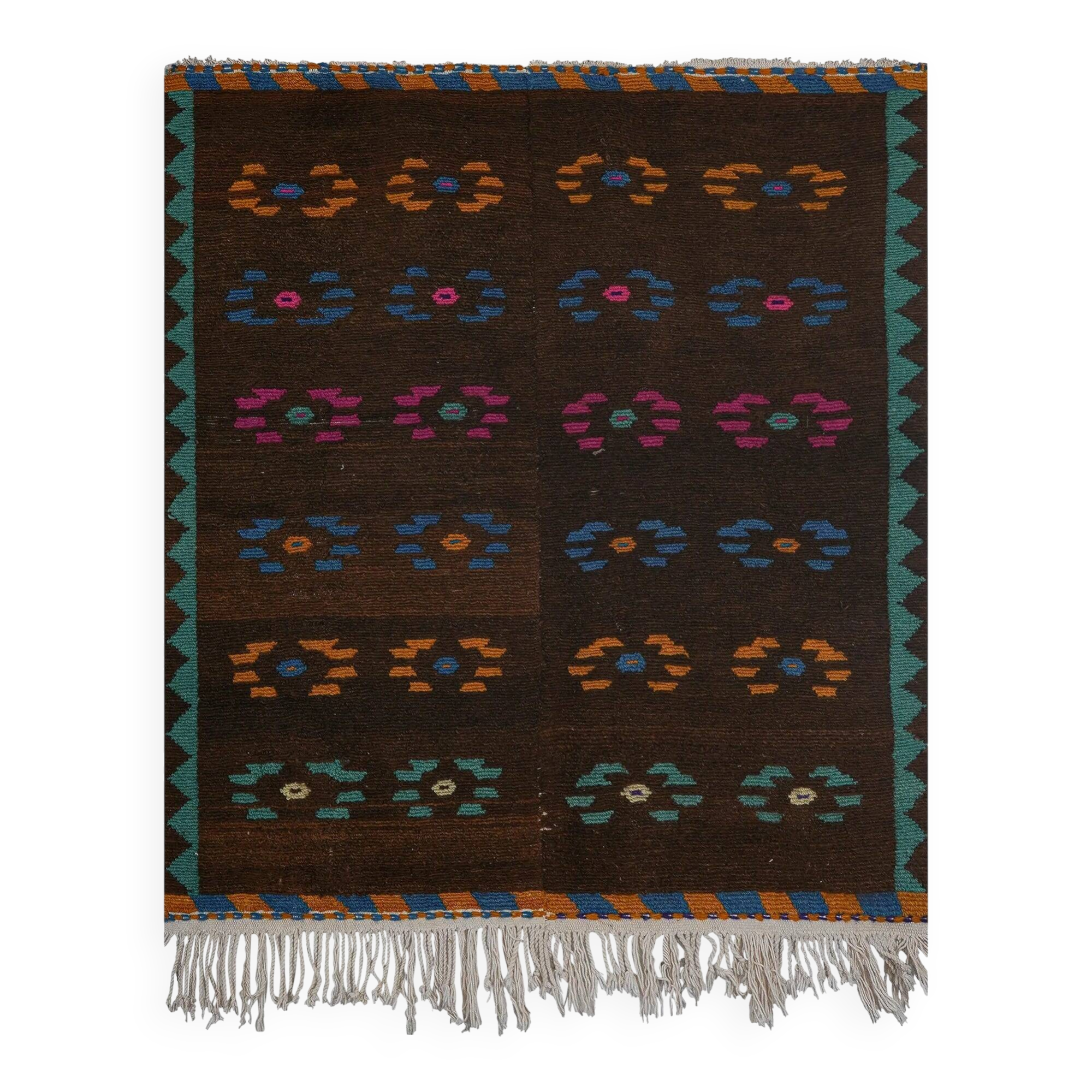 Vintage handmade Turkish rug 120x140 cm