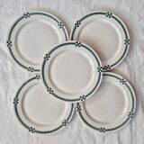 Set of 5 flat plates Nancy - Creil and Montereau