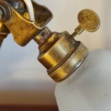 Art Nouveau table lamp + Art Deco globe