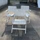 Set of 3 vintage folding garden armchairs