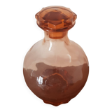 Vintage pink glass liqueur carafe