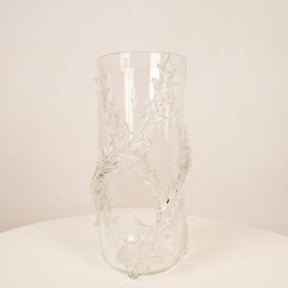 Rare monumental Piumato vase by Barovier & Toso, 1940s