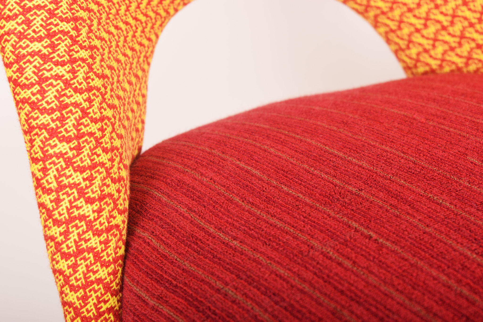 Four czechoslovak midcentury chairs, with new upholstery and original fabric