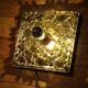 1970 glass wall light by Heinz Neuhaus