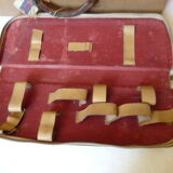 Suitcase leather monogrammed MB