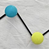 Coat rack with 4 hooks of different colors around 1950