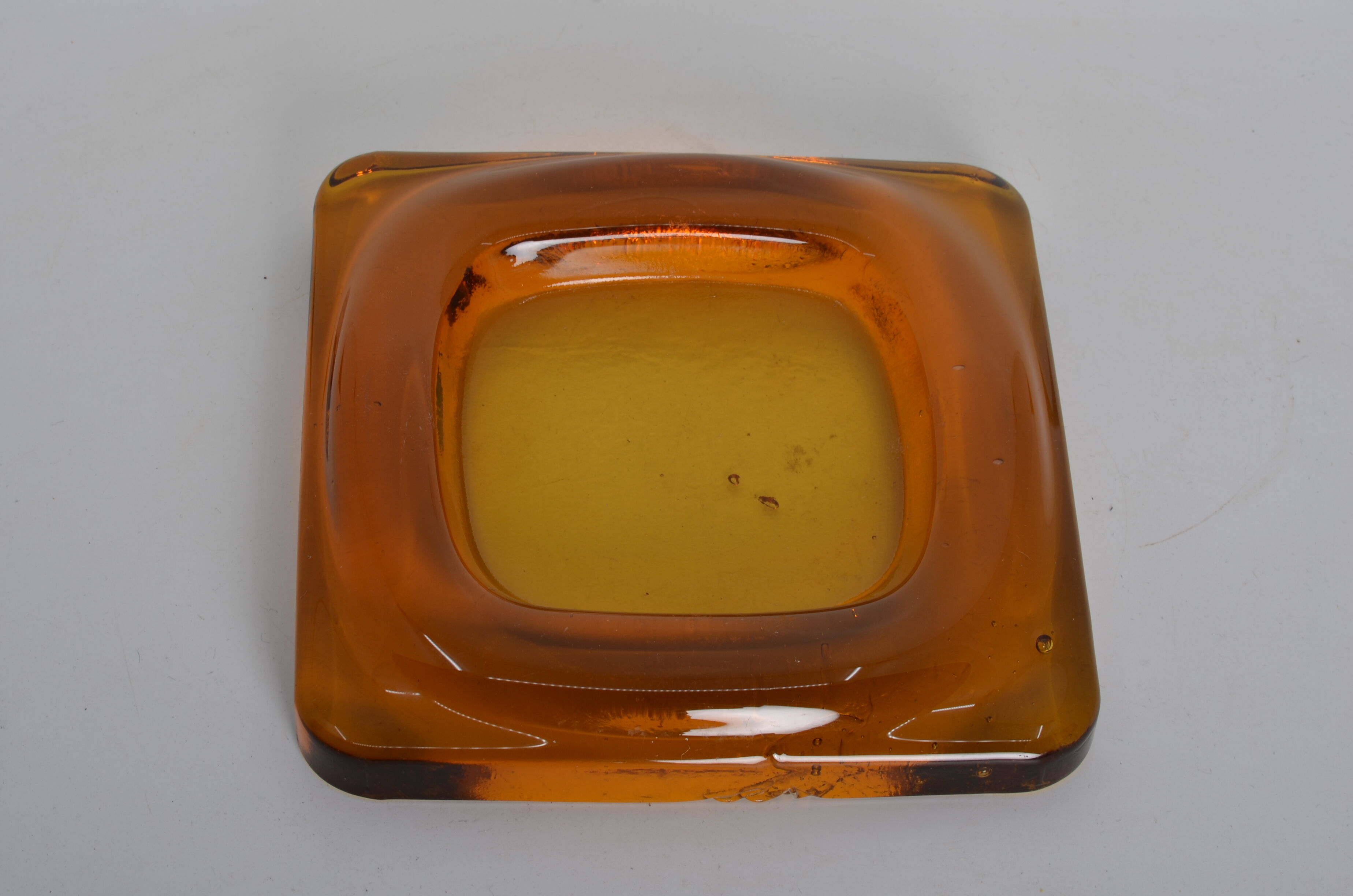 Empty amber glass pocket