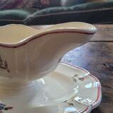 Rustic Sauce Boat Digoin Sarreguemines 1930