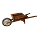 Old wooden toy wheelbarrow for children