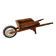 Old wooden toy wheelbarrow for children