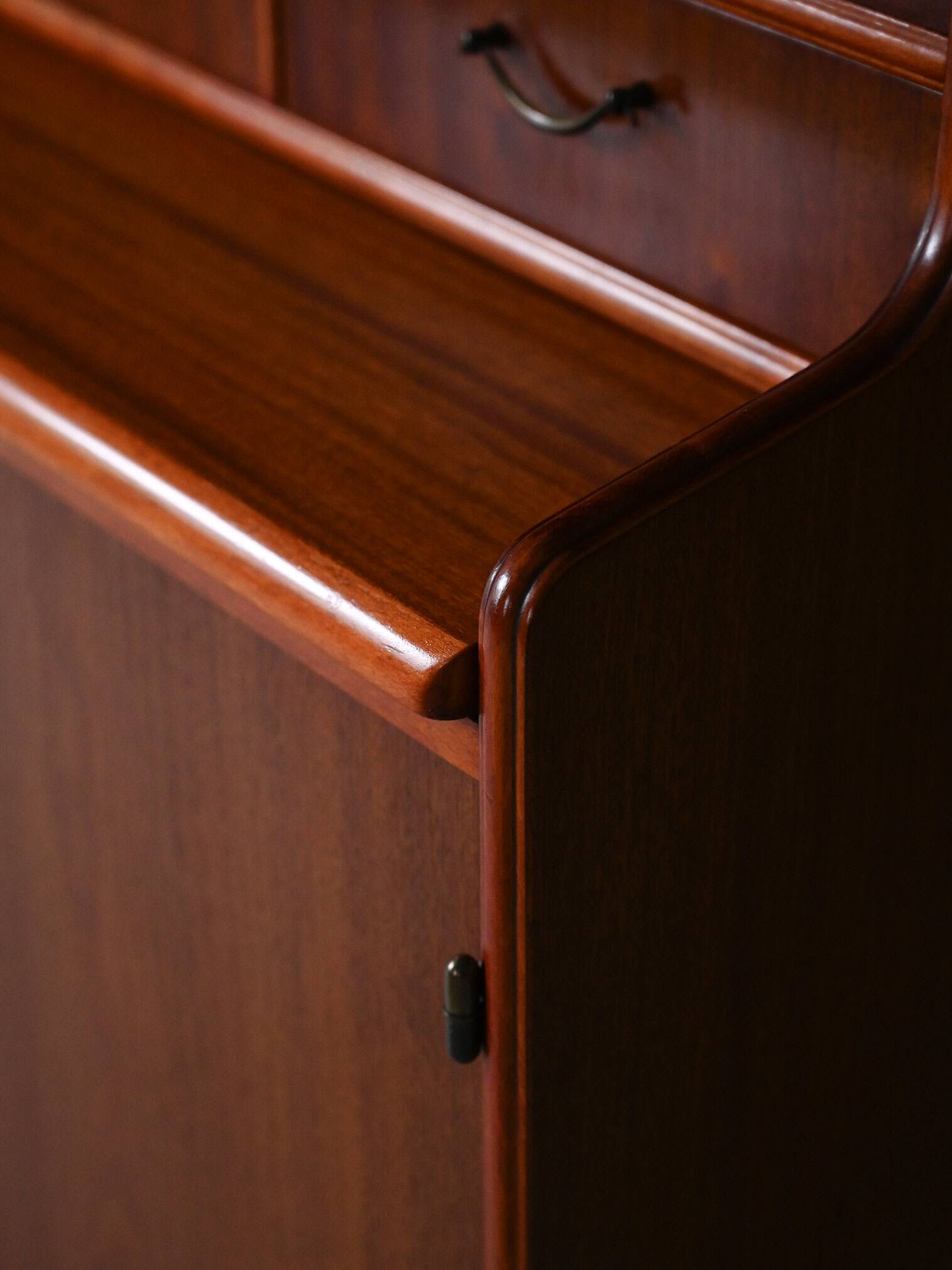 Bibliothèque en acajou avec espace de rangement