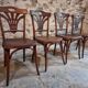 Ensemble de 4 chaises bistrot françaises anciennes Thonet – vers 1920