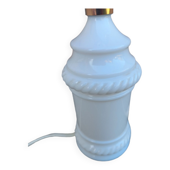 White glass lamp base