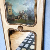 Fireplace trumeau mirror, gilded