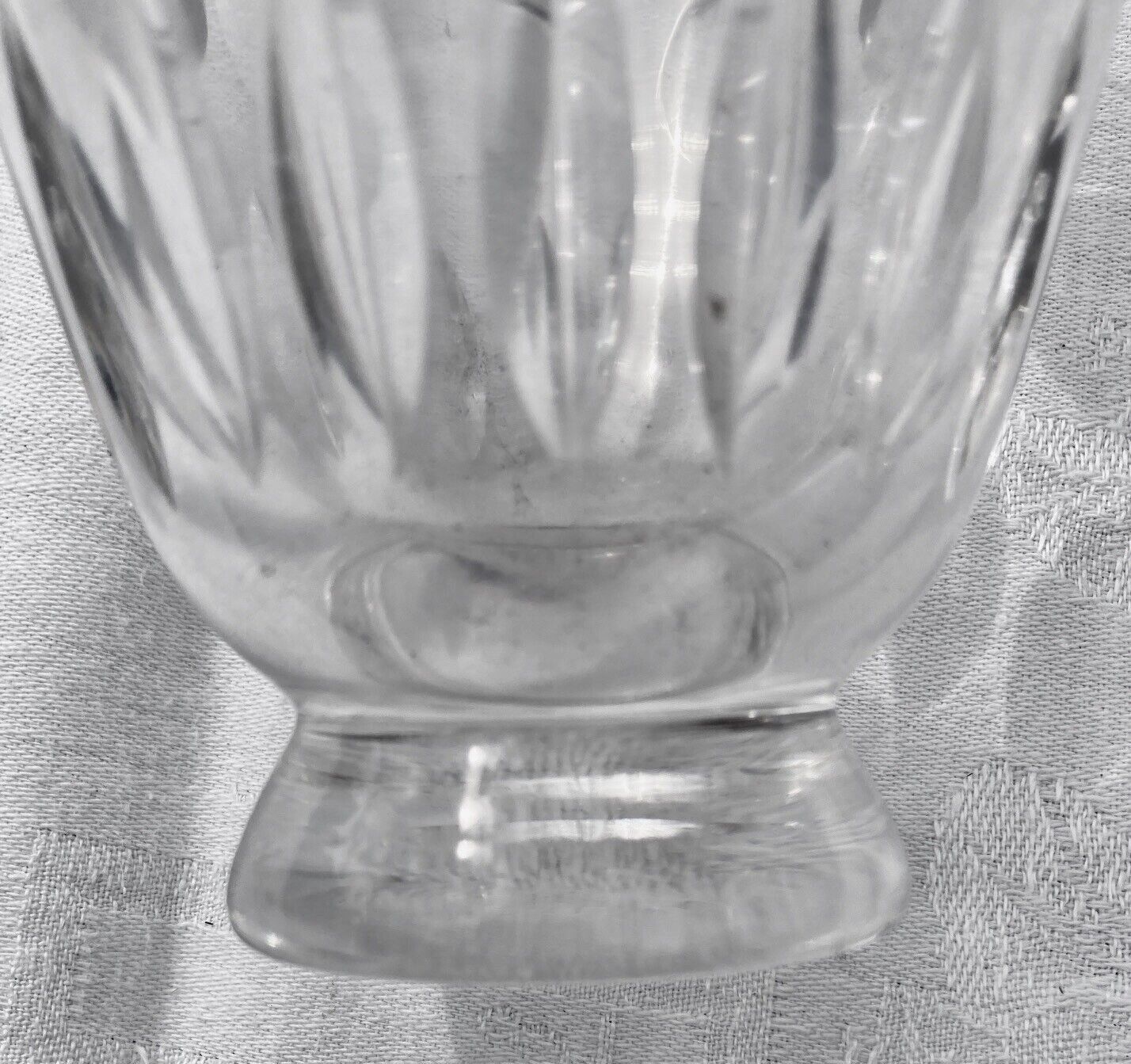 Antique crystal vase signed daum + cross of lorraine and france art deco