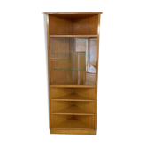Étagère bibliothèque vitrine d’angle vintage