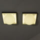 Paire d’appliques murales en acrylique italiennes extra large Space Age