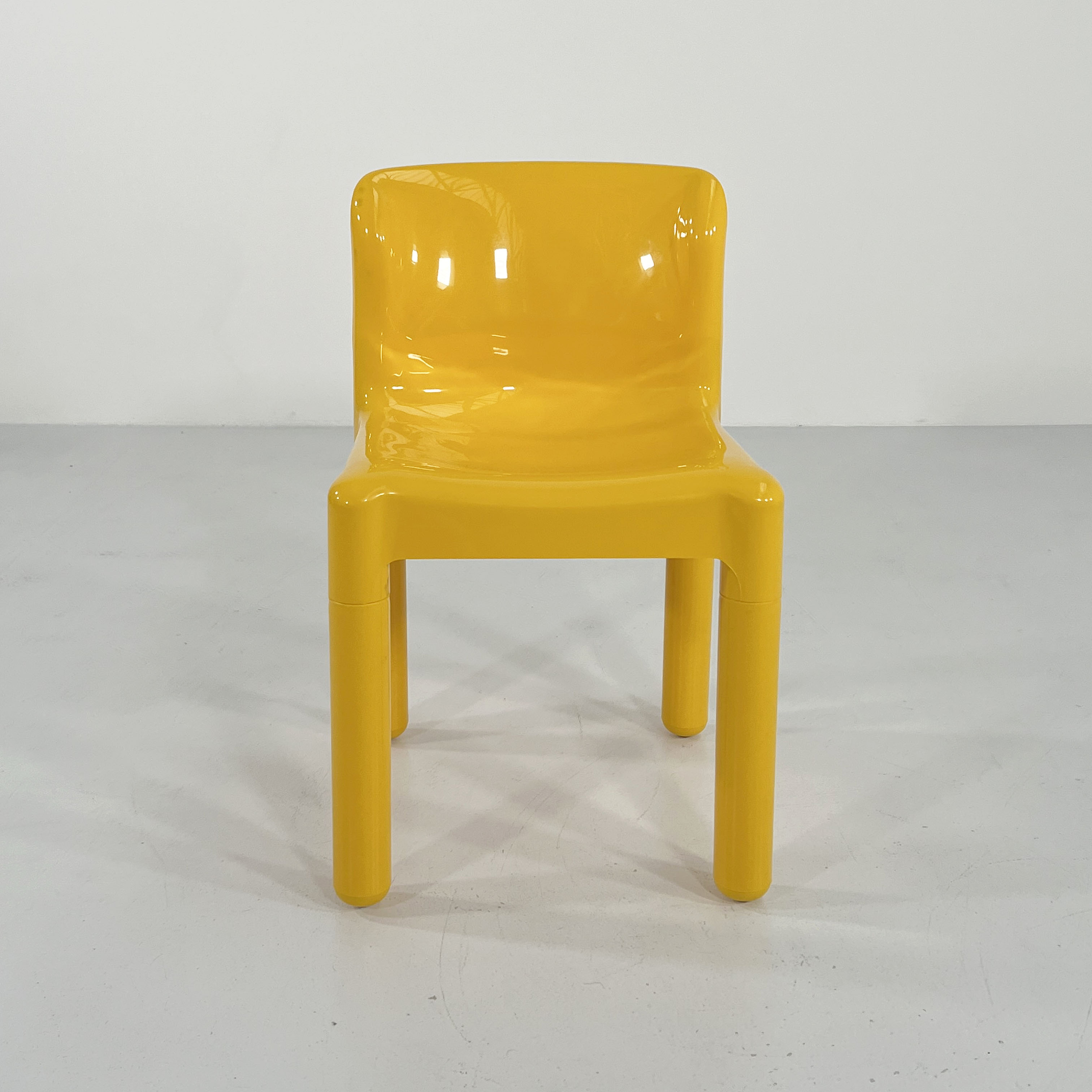 Yellow chair model 4875 by Carlo Bartoli for Kartell, 1970