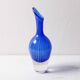 Vase en verre art bleu moderne du milieu du siècle : Jan Johansson Orrefors, Suède