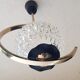 Glass and brass hanging lamp 60