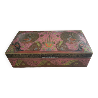 Art deco art nouveau enameled bronze box