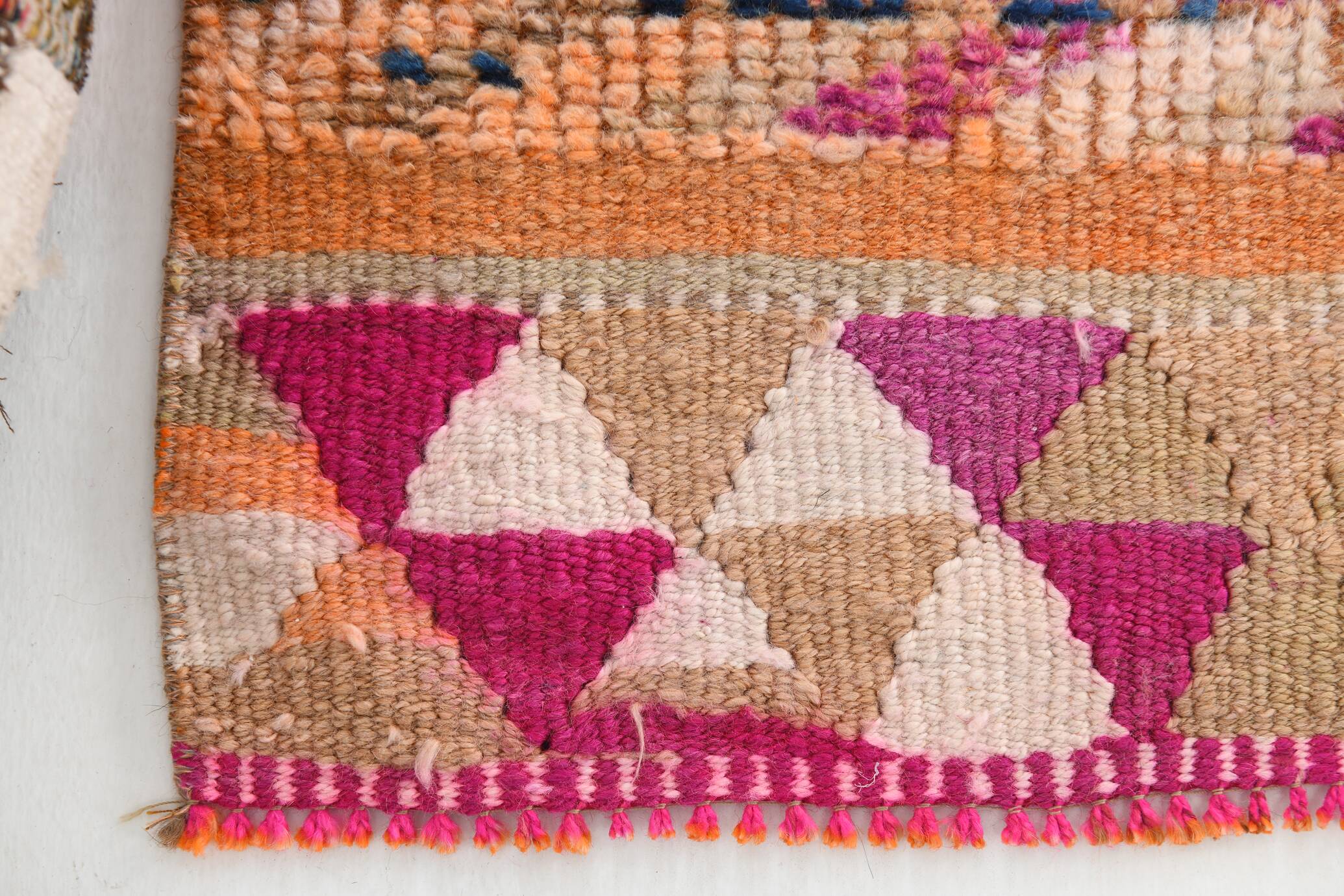 Pink Orange Vintage Runner Rug 95x363Cm SK 18096