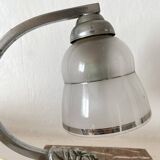 Art deco night light with marble base