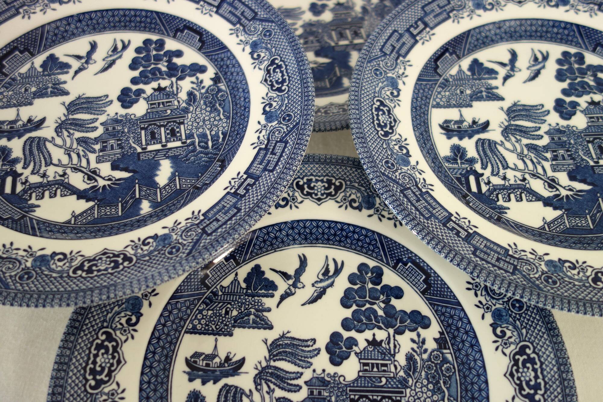 6 Churchill dessert plates made in England