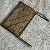 Foldable metal and wicker rattan magazine door