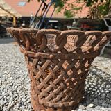 Openwork cast iron planter