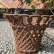 Openwork cast iron planter