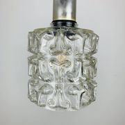 Suspension verre ciselé années 60 vintage