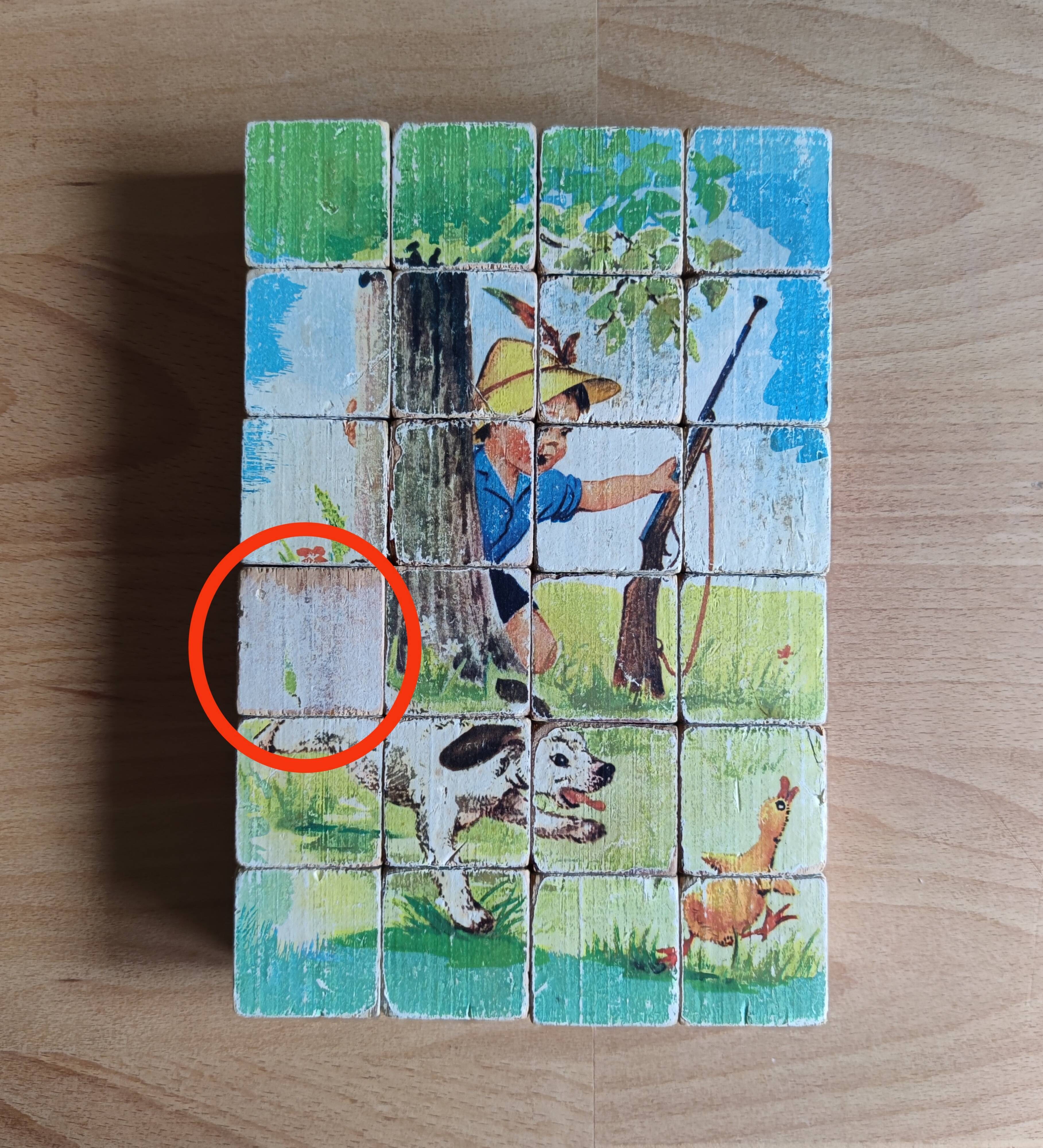 Jeu de cubes en bois
