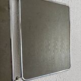 Vintage 1960s Arpin silver triptych barber mirror - 28 x 70 cm