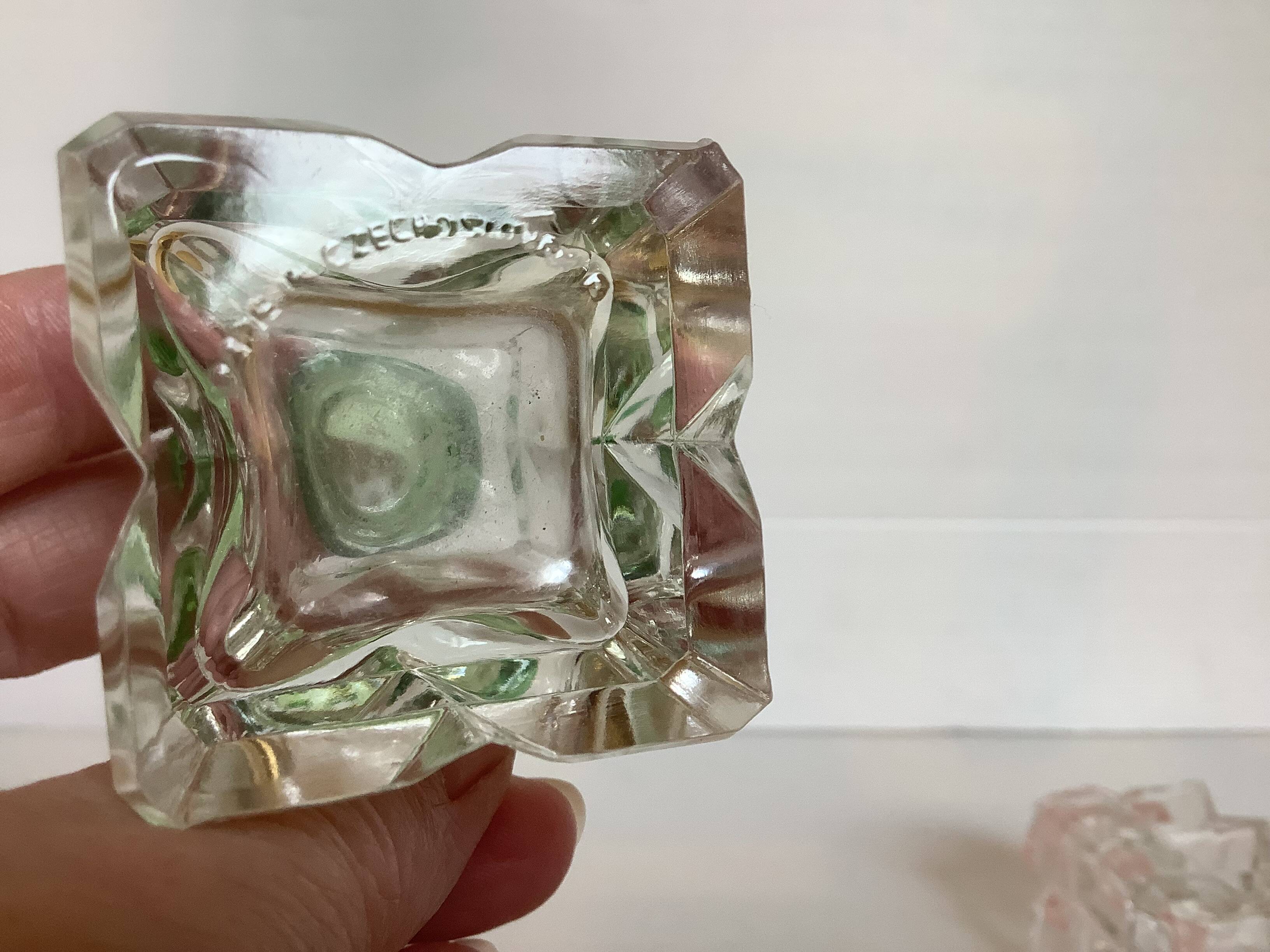 Salt and pepper faceted molded glass