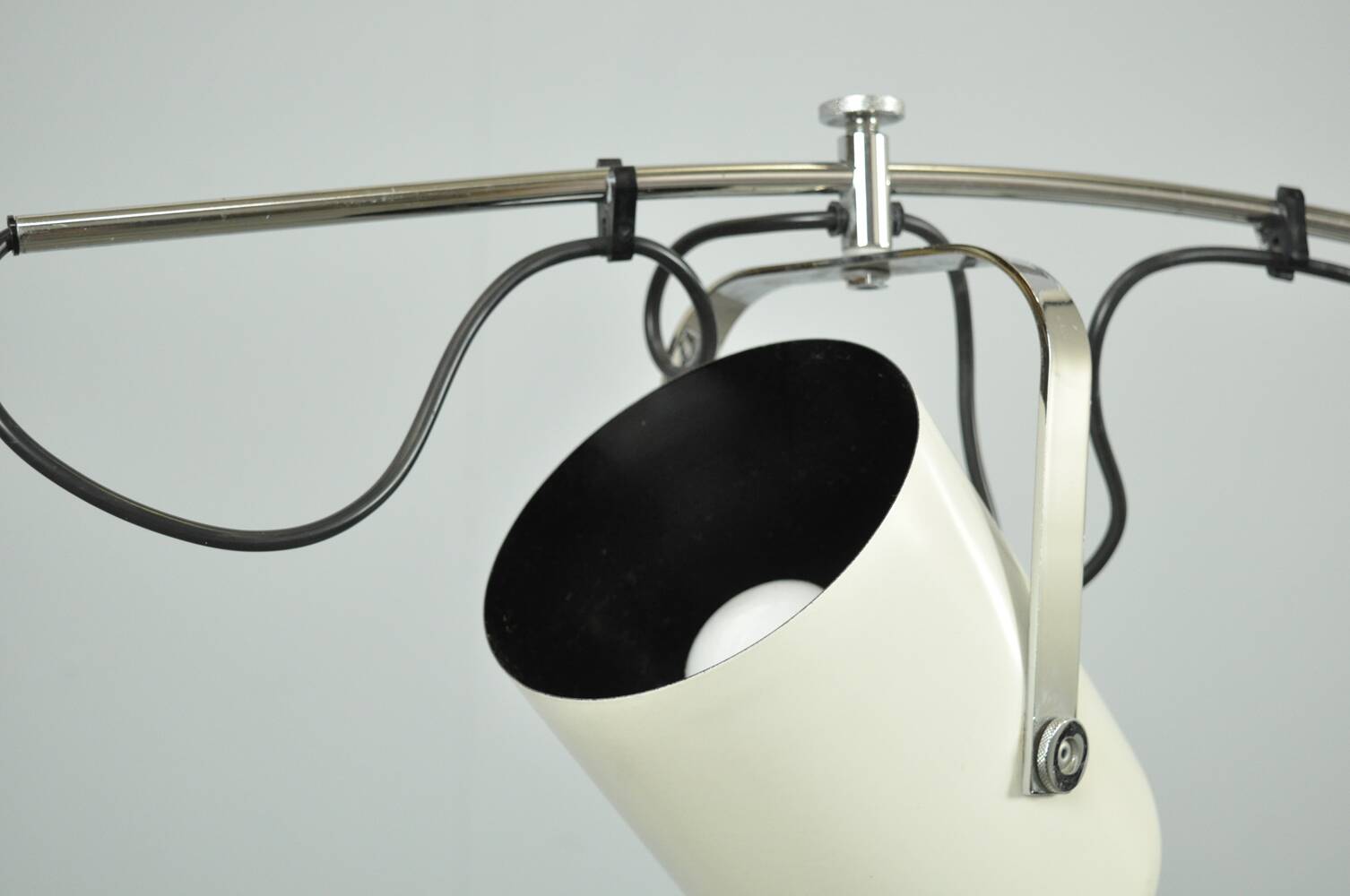 Vintage white Sorrento floorlamp by Copini & Posthuma for Gepo, Netherlands 1970s