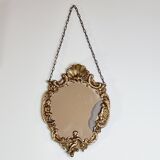 Cherub brass mirror