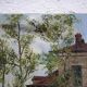 Old painting painting on canvas Montmartre, Paris