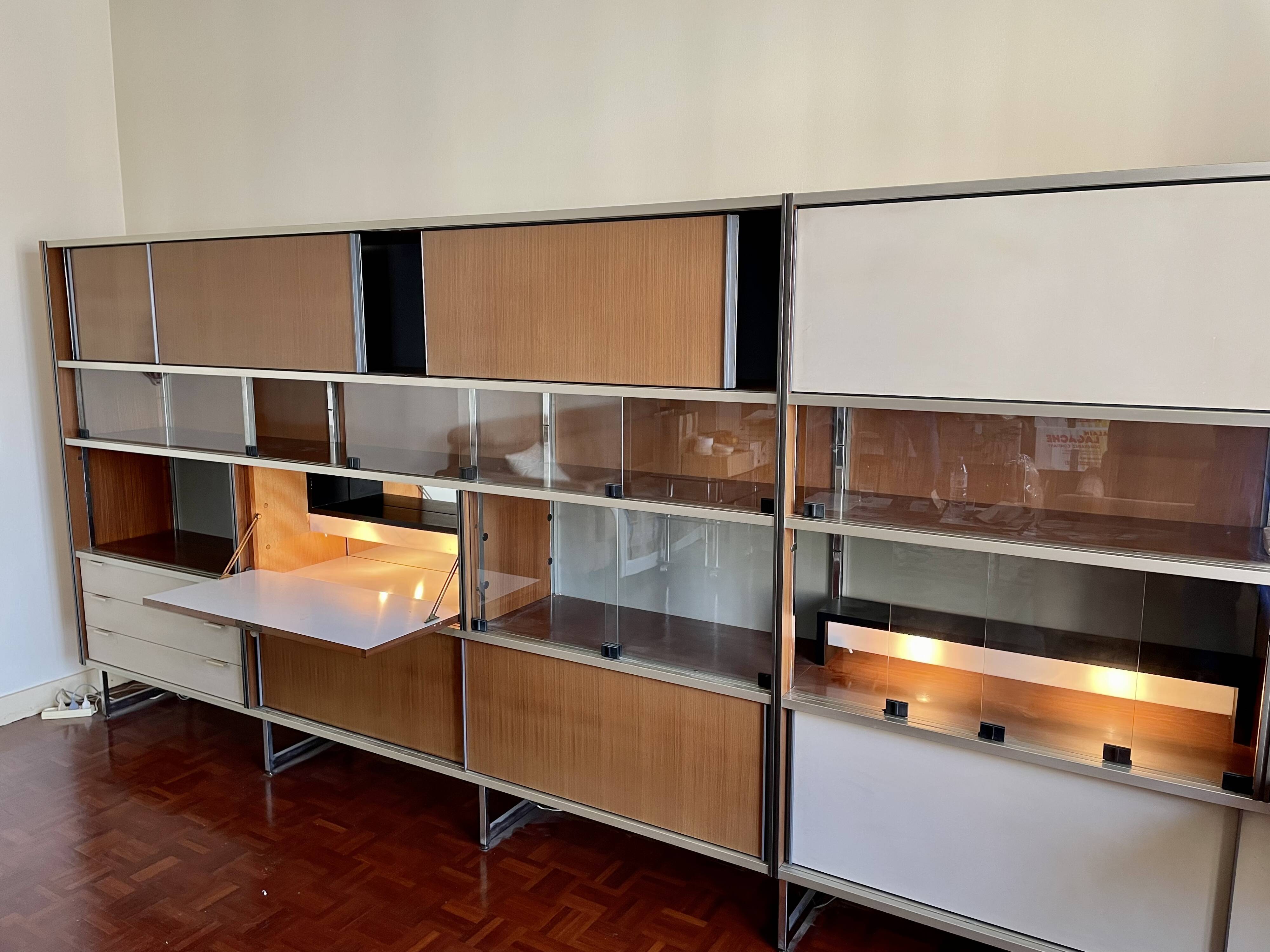 Storage unit, modular bookshelf by Georges Frydman, EFA edition, 1960s.