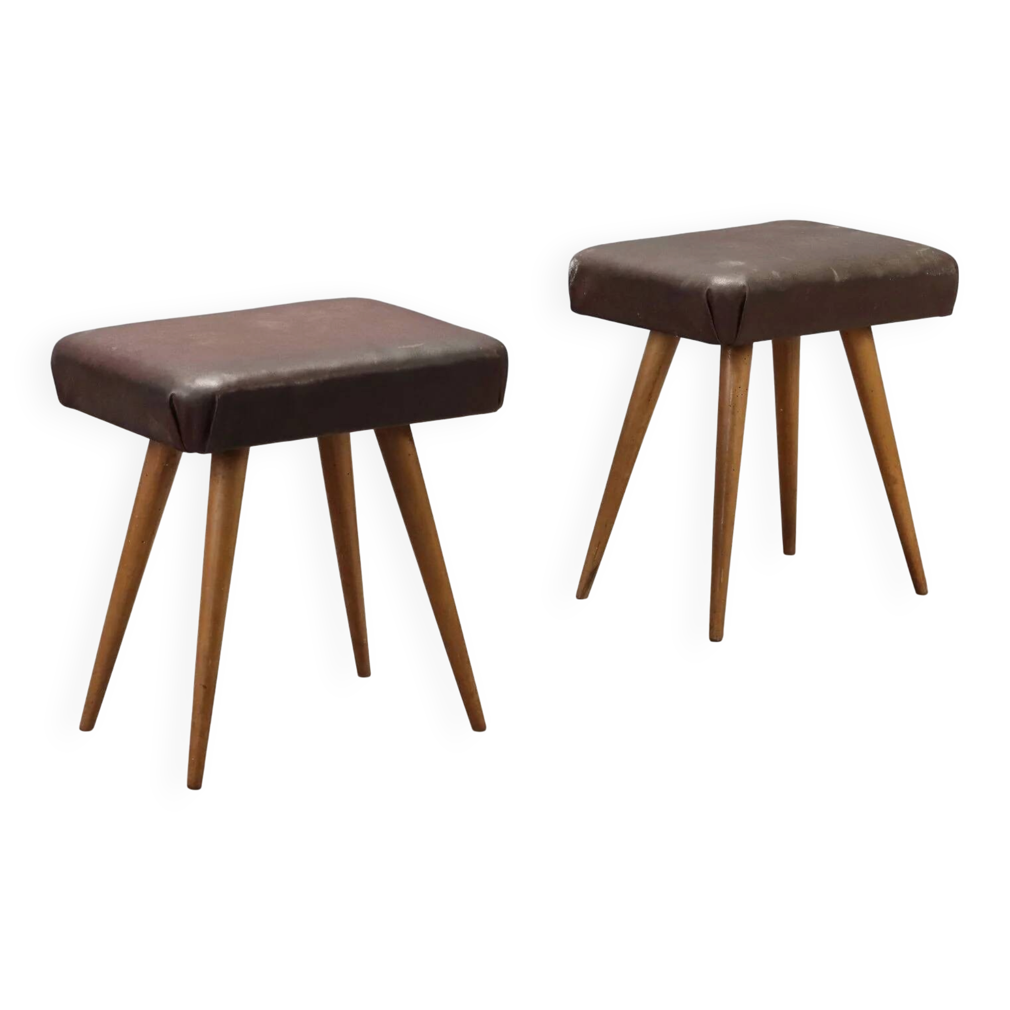 Pair of vintage stools from the 1950s.