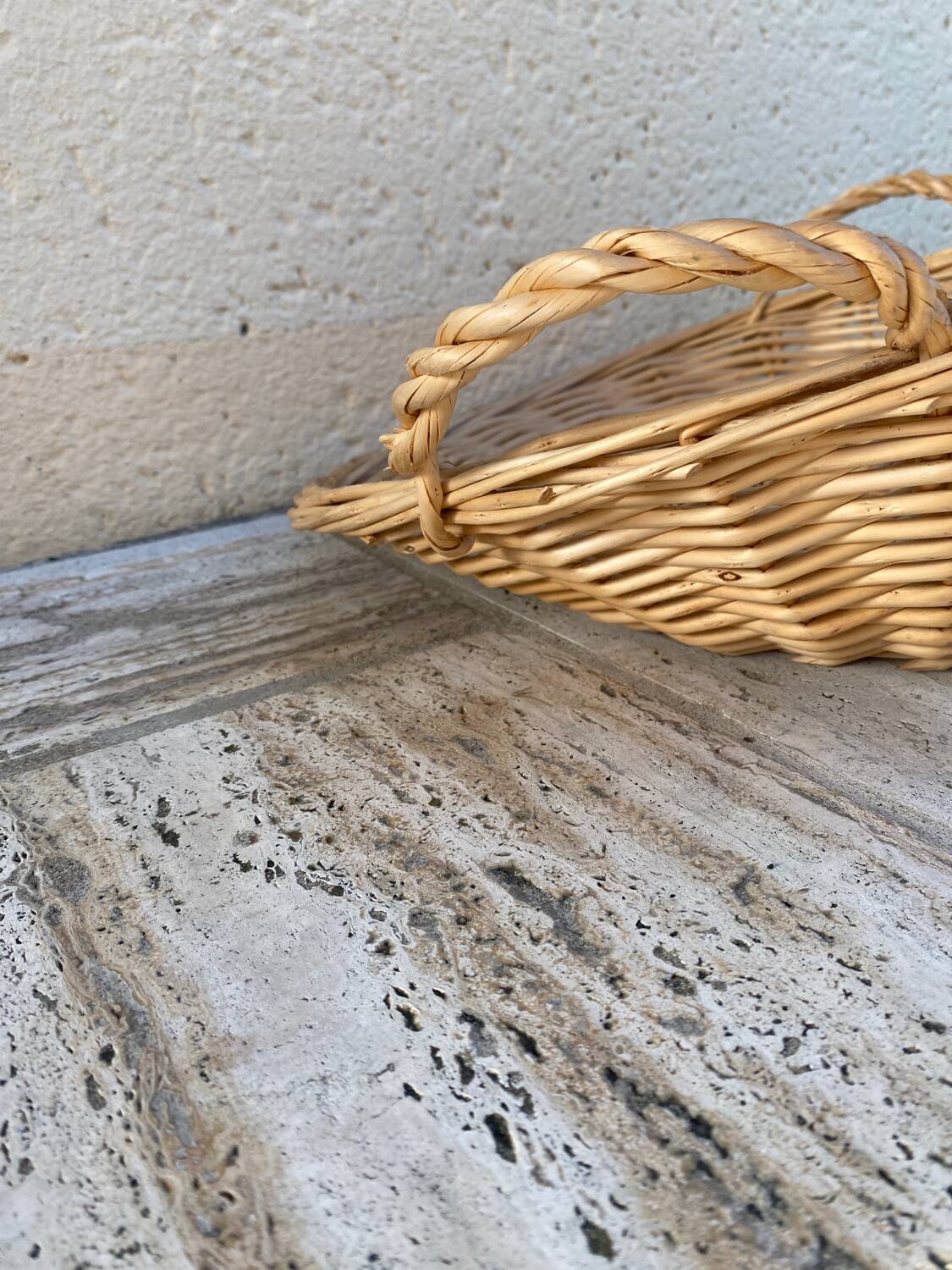 Vintage wicker presentation basket