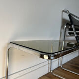 Vintage smoked glass side table