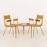 Boomerang chair attr. to Carlo De Carli, set of 2, Italy 1950s