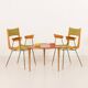 Boomerang chair attr. to Carlo De Carli, set of 2, Italy 1950s