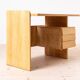Postmodern Desk, Writing Table by Bohumil Landsman, Oak Veneer, 1970s